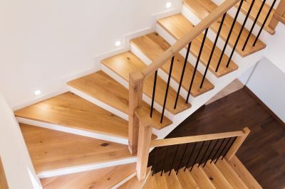 Contemporary Wood Railing